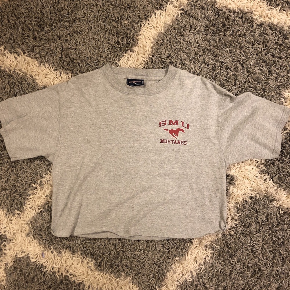 VINTAGE JANSPORT SMU CROPPED TEE